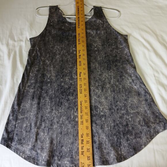 Logo Lori Goldstein Size M Grey & Blue Heathered Tunic Tank Swing Top - Picture 5 of 8